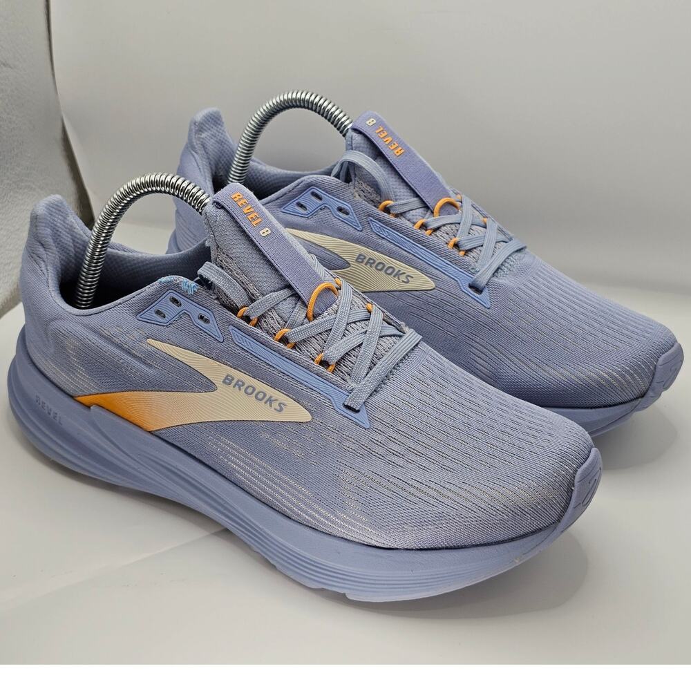 Brooks Revel 8 Blue Heron Coconut Orange Womens 9 Medium B UK 7 Running Shoes